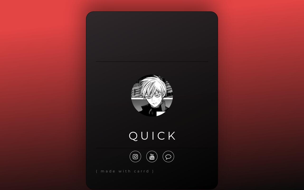 Carrd profile picture for @quick